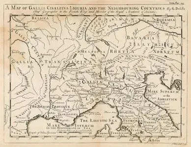 A Map Of Gallia Cisalpina Liguria And The Neighbouring Countries