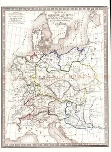 Carte De La Germanie Ancienne De La Rhetie De La Pannome Et Des Pays Adjacents Par C.V. Monin (Map Of Ancient Germania, 
Austria,Poland And Switzerland)