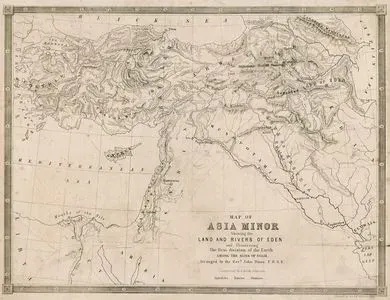 Map Of Asia Minor, Showing The land And Rivers Of Eden And Illustrating The First Division Of The Earth, Among The Sons Of Noah