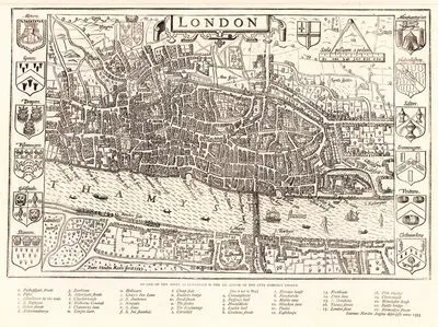 Map Of London (Pieter Vander Keere, 1593)