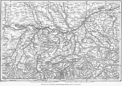 Map Of Bulgaria And The Danube Between Rahova And Turtukai
