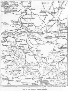 Map Of The Country Around The Plevna