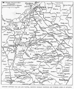 Country Between The Lom And Yantra,  Showing The Russian Positions And Turkish Lines Of Advance