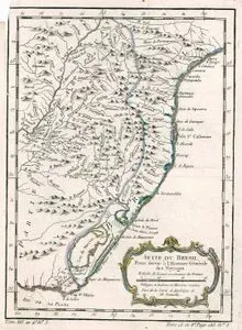 Suite Du Bresil, Pour Fervir A L'histoire Generale Des Voyages(Echelle De Lieues Communes De France)
