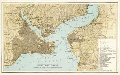 Constantinople, According To The Survey Of Dufour And Admiralty Charts