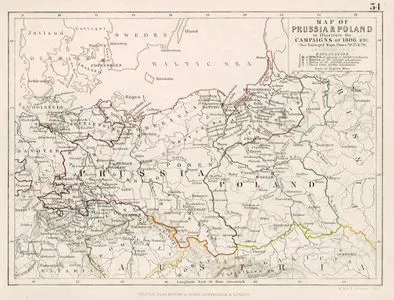Map Of Prussia & Poland To illustrate The Campaigns Of 1806