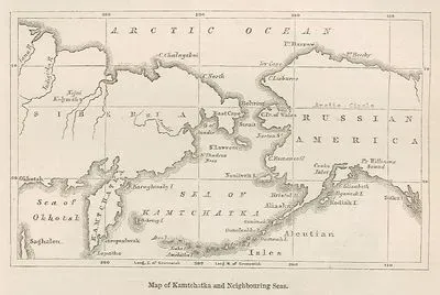 Map Of Kamtchatka And Neighbouring Seas