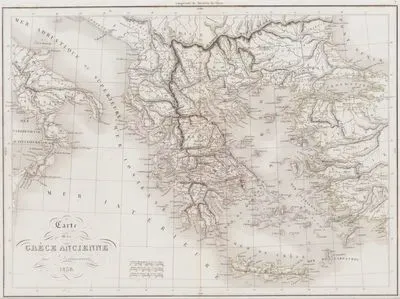 Carte De La Grece Ancienne Par Delamarche