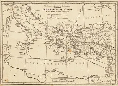 The Countries Adjacent To The Mediterranean İllustrating The Travels Of St. Paul & The Acts Of The Apostles