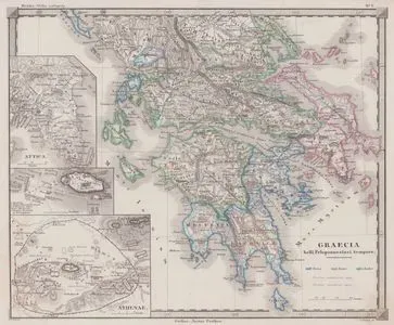 Graecia Belli Peloponnesiaci Tempore (Greece During the Peloponnesian War (431–404 BC) Between the Delian League Led by 
Athens and the Peloponnesian League led by Sparta) - Athens and Attica