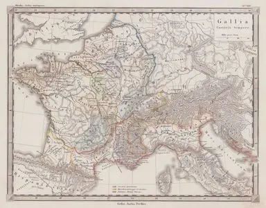Gallia Caesaris Tempore (The Gallic Region During Julius Caesar's Gallic Campaigns (58–50 BC))