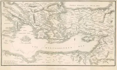 Map Of The Places Where The Gospel Was First Preached