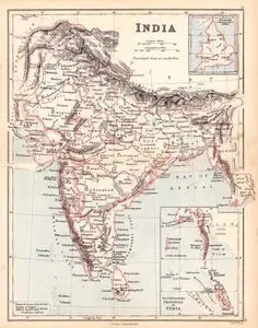 India - England on the Same Scale as India - Southeastern Provinces of India