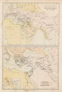 The Ancient World Showing The Probable Settlements Of The Descendants Of Noah - Map Showing The Countries Mentioned In The Scriptures
