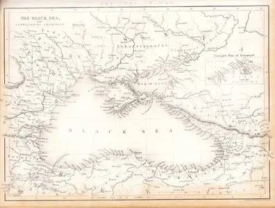 The Seat of War - The Black Sea And Surrounding Countries - Enlarged Plan of Sevatopol