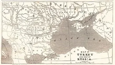 Map Of Turkey And The Part Of Russia