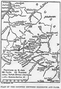 Plan Of The Country Between Erzeroum Ana Kars