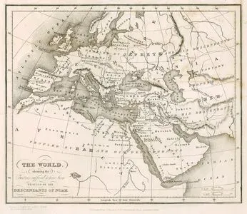 The World, Sheming The Countries Supposed To Have Been Peopled By The Descendants Of Noah