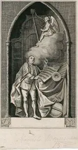 View of Handel's Monument in Westminster Abbey