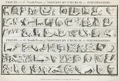Frieze On The North And South Front Of Adderbury Church in Oxfordshire