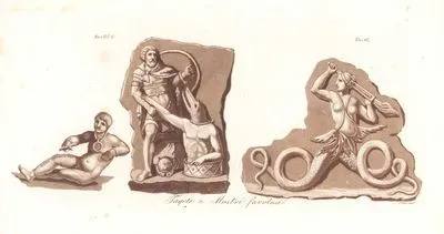 Tagete E Mostri Favolosi, Eur. Vol V. Tav.23. (A Noble Boy With Bracelets And Fabulous Monsters)