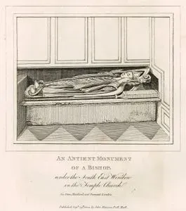 An Ancient Monument Of A Bishop, Under The South East Window in The Temple Church