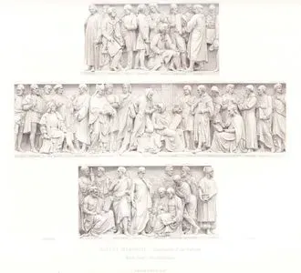 Albert Memorial-Sculptures Of The Podium, North Front-The Architects- Pugin, Scott, Cockerel, Barry, Chambers, Vanbrugh, Wren, Inigo Jeans, Mansart, Thorpe, Palladio, Vignole, Delorme,Sansovino, San Gallo, Peruzzi, Bramante, William Of Wykeham, Alberti, Brunelleschi, Giotto, Arnolfo Di Lapo, Erwin Von Steanbach, Rob. De Cougy, William Of Sens, William The Englishman, Abbe Suger, Anthemius, Hermodorus, Apollodorus, Callimachus, Libon, Callicrates, Ictinus, Mnesiklus, Chersipron, Rhoecus, Metagenes, Theodorus, Hiram