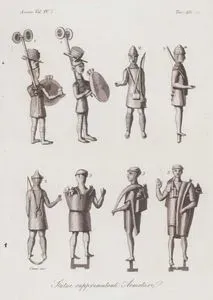 Statue Rappresentanti Armature, Amer. Vol IV. Tav.43. (Statues Representing The Armor of The Soldiers and The Dress of The Inhabitants of Sardinia)