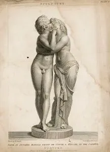 From An Antique Marble Group Of Cupid & Psyche In The Capitol