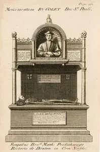 Monimentum IO. Colet Dec St. Pauli (The Monument of John Colet in Old St.Paul's Cathedral)