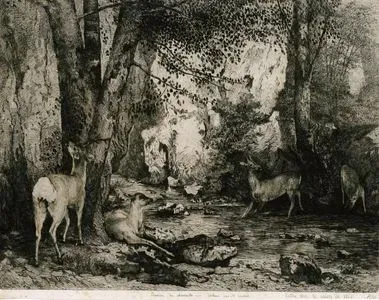 Remise De Chevreuils, Tableau Par M.Courbet Lettre Sur le Salon De 1866
