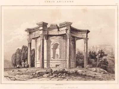 Syrie Ancienne - Temple Circulaire a Baalbeck (Plate 16) (The Circular Temple of Venus at the Ancient City of Baalbek in Lebanon)