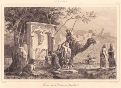 Palestine - Fontaine a Cana en Galilee (Plate 37) (Fountain at Cana in Galilee)
