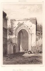 Palestine - Porte de Damas a Jerusalem (Plate 54) (Damascus Gate in Jerusalem)