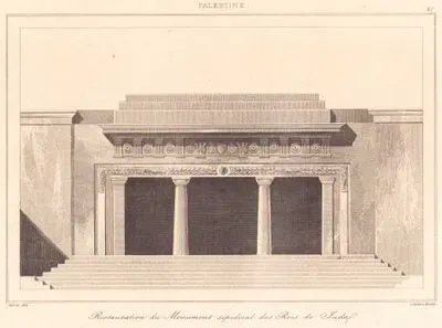 Palestine - Restauration du Monument Sepulcral des Rois de Juda (Plate 27) (Restoration of the Sepulchral Monument of the Kings of Judah)