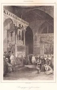 Palestine - Synagogue a Jerusalem (Plate 52) (Synagogue in Jerusalem)