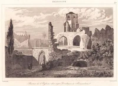Palestine - Ruines de l’Eglise des Sept Douleurs a Jerusalem (Plate 49) (Ruins of the Church of the Seven Sorrows in Jerusalem)
