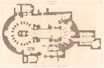 Palestine - Plan de l’Eglise du St.Sepulchre (Plate 42) (Plan of the Church of the Holy Sepulchre)