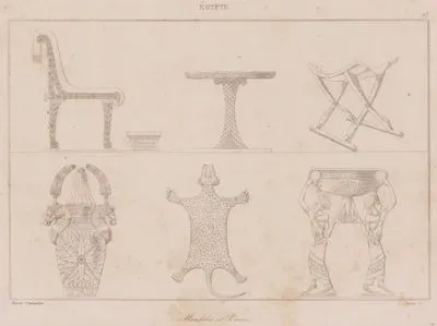 Meubles et Vases, Egypte (Furniture and Vases Used in Ancient Egypt)