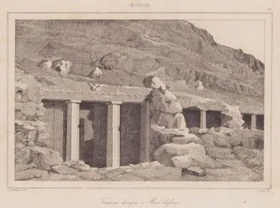 Tombeau Dorique a Bene Hassan, Egypte (Dorian-style Rock Tombs at Beni Hassan, Egypt)