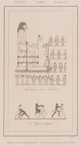 Transport Eines Coloss Gymnastik - Transport d’un Colosse et Gymnastique, Egypte (The Transport of a Giant Statue and Gymnastics in Ancient Egypt)