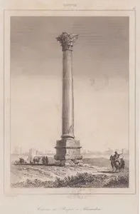 Colonne de Pompee a Alexandrie, Egypte (Pompey's Column in Alexandria, Egypt)