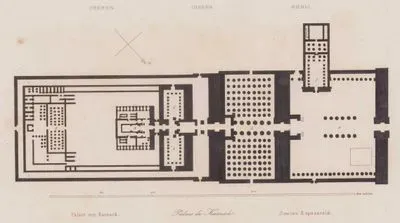 Palais de Karnak, Thebes - Palast von Karnack, Theben (Plan of the Karnak Temple Complex, Thebes, Egypt)