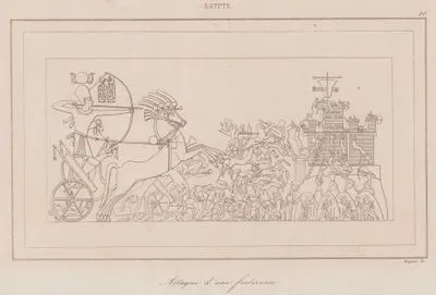 Attaque d’une Forteresse, Egypte (The Pharaoh's Chariot Charge at a Fortress, Ancient Egypt)