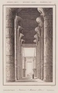 Interieur Medinet-Abou - Inneres des Temples, Medinet Abou (Interior of the Temple of Medinet Habu, Ancient Egypt)