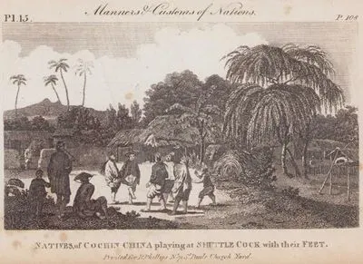 Natives of Cochin China Playing at Shuttlecock with their Feet