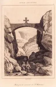Syrie Ancienne - Pont pres le Couvent de St. Antoine (Plate 24) (Stone Bridge with Cross Motif near the Monastery of Saint Anthony (Antonius), Ancient Syria)
