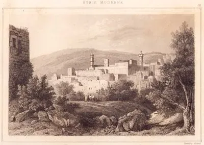 Syrie Moderne - Vue Generale de la Mosquee d'Hebron (Plate 12) (General View of the Mosque of Hebron)