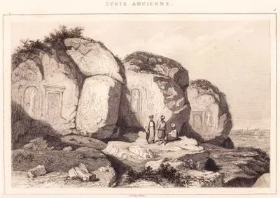 Syrie Ancienne - Rochers Sculptees a Bairout (Plate 6)