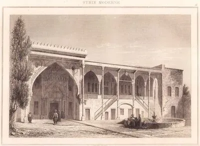 Syrie Moderne - Palais de l’Emir a Bettedin (vue generale) (Plate 14) (General view of Beiteddine Palace in Lebanon)